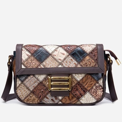 NIUCUNZH 6006 Vintage Satchel Handbags for Women Genuine Leather Crossbody Messenger Shoulder Bags for Women Saddle Bag Purse