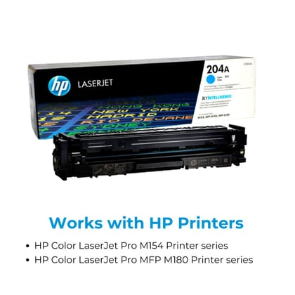 HP 204A Cyan Original LaserJet Toner Cartridge (CF511A)