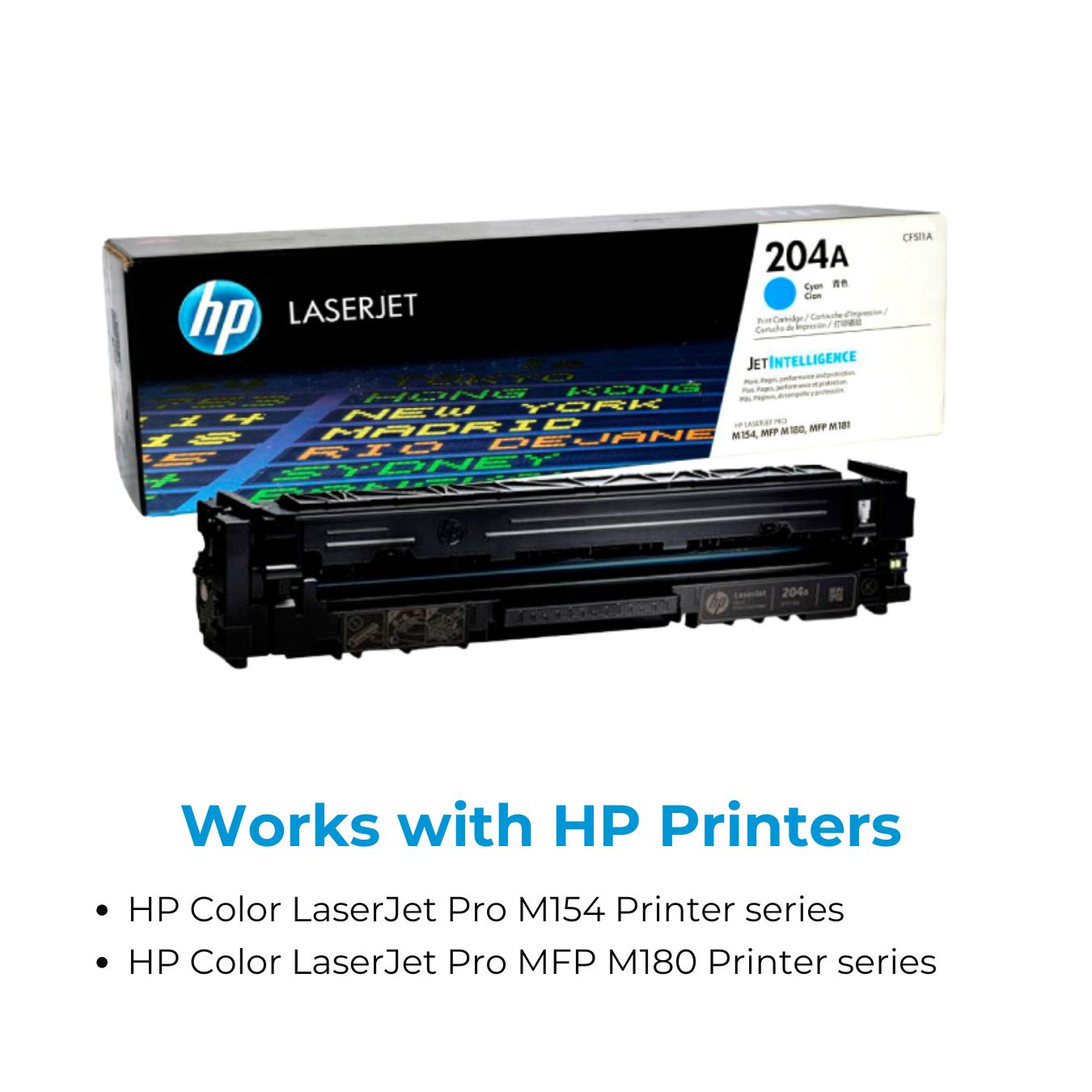 HP 204A Cyan Original LaserJet Toner Cartridge (CF511A)