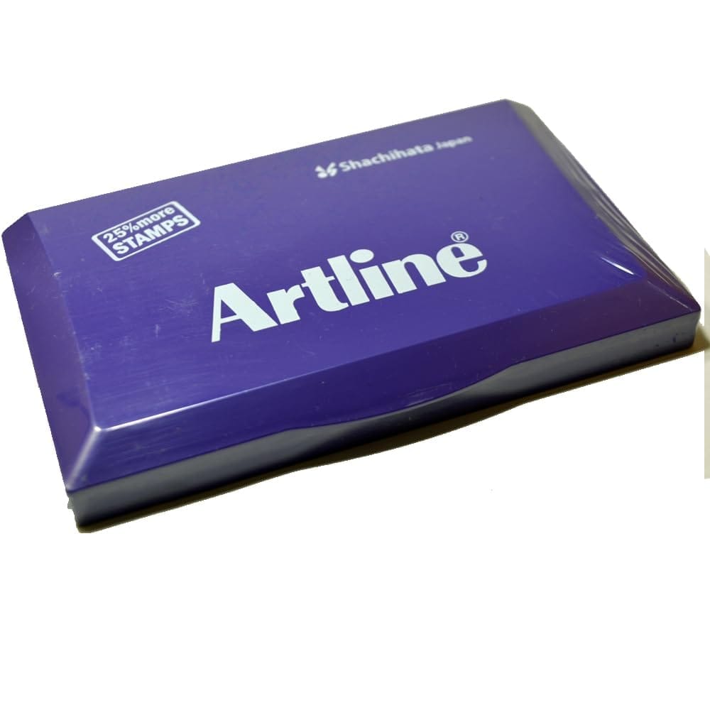 Artline Plastic Stamp Pad Small Size 101 MM X 61 MM Violet Colour Pack of 10