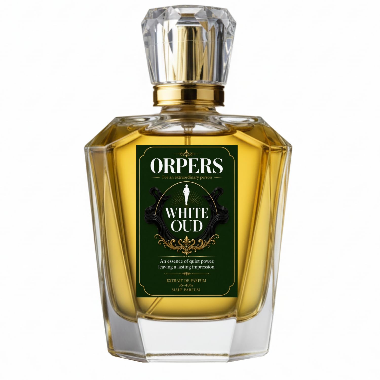 ORPERS White Oud Extrait de Parfum for Men | 100ml Oud Floral Fragrance Spray | 35-40% Oil Concentration
