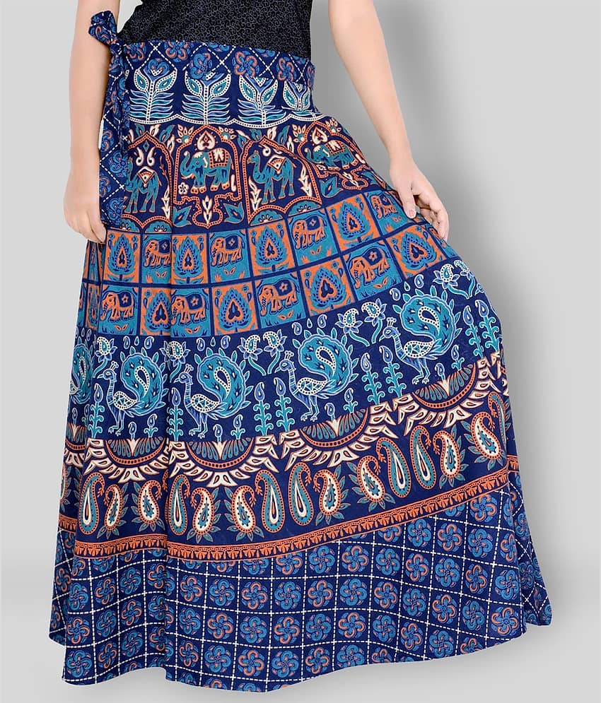 Sttoffa - Blue Cotton Women's Wrap Skirt ( Pack of 1 )