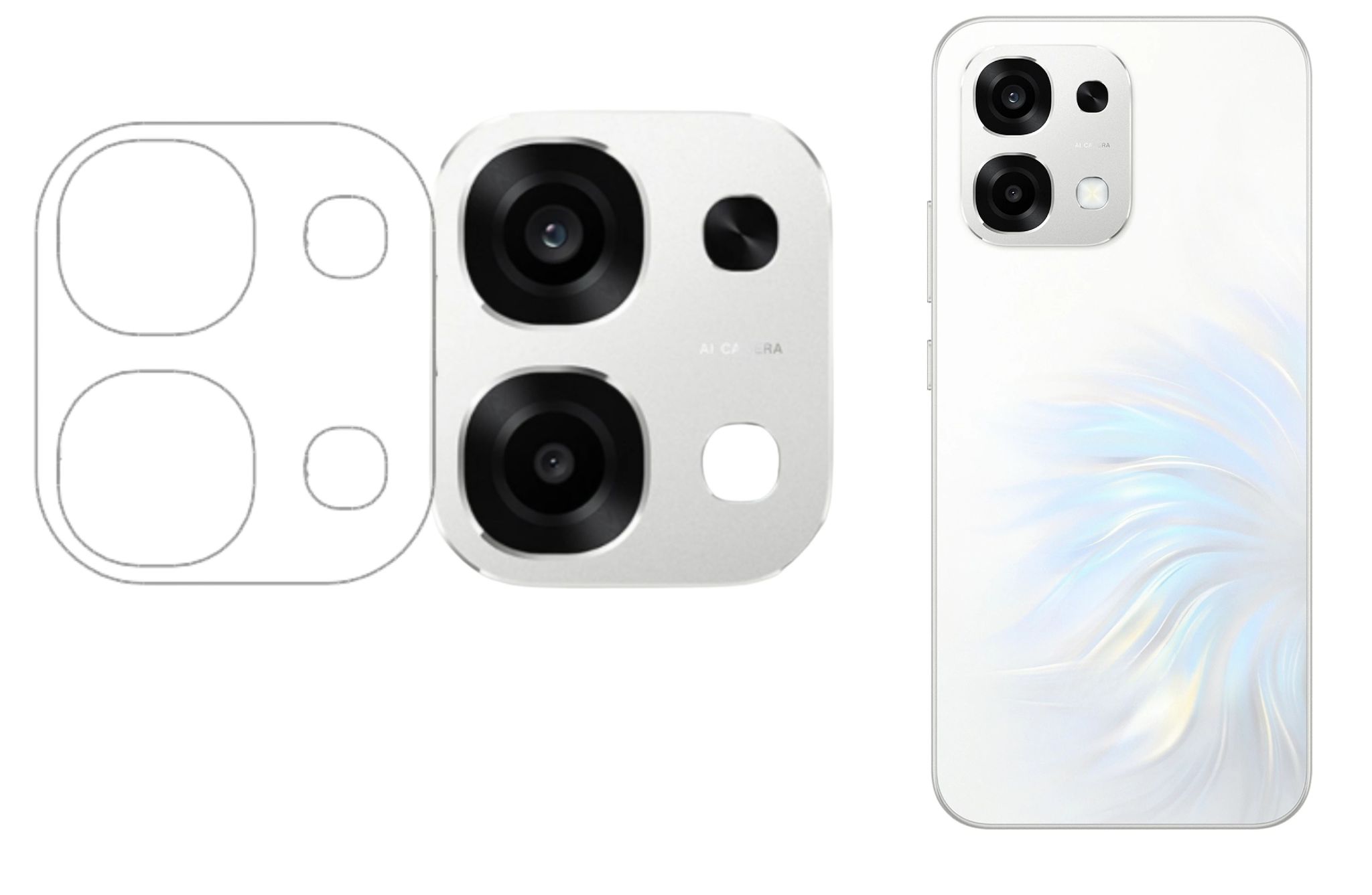ISAAK Back Camera Lens Protector compatible for OPPO F33 5G (Pack of 1)