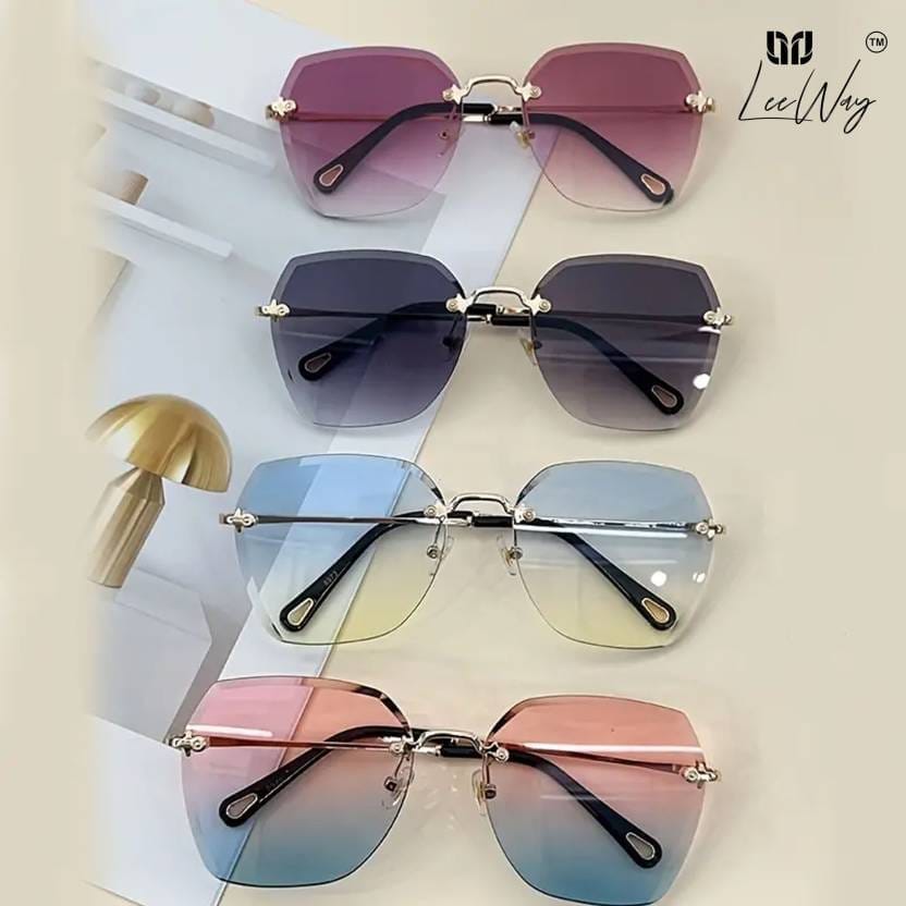 Buy LeeWay Oversized Square Sunglasses for Women Men Vintage Big Frame Gradient Lens Sun Glasses UV400