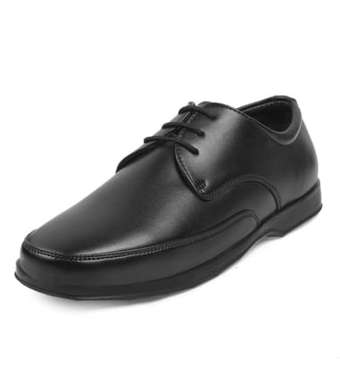 Mens Faux Leather Formal Shoes Size 10 (Black)