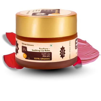 RUVA Soothing Ayurvedic Lip Balm with Natural Pure Damask Rose & Organic Ghee | Nourishing, Herbal Lip Care, Natural Skincare | For All Skin Types - Men & Women RUVA Soothing Ayurvedic Lip Balm with Natural Pure Damask Rose & Organic Ghee | Nourishing, Herbal Lip Care, Natural Skincare | For All Skin Types - Men & Women