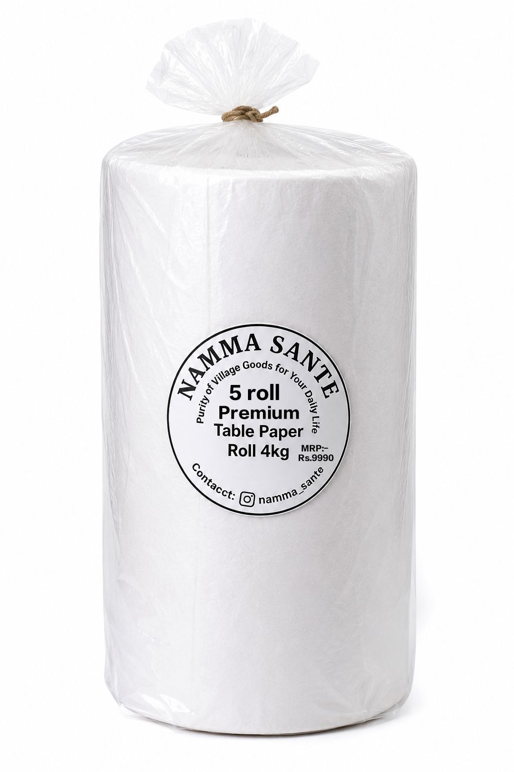 Premium Table Paper Roll 4kg, Table Paper Roll 4kg, Disposable Table Paper Roll, Restaurant Table Paper Roll, Kraft Table Paper Roll 4kg×5roll