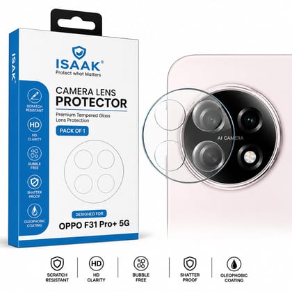 ISAAK Back Camera Lens Protector compatible for OPPO F31 Pro Plus 5G (Pack of 1)