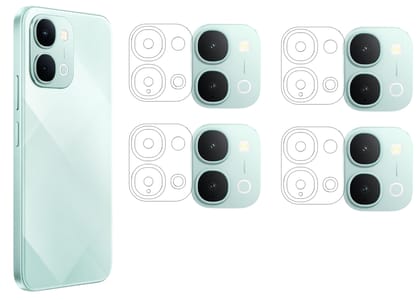 ISAAK Back Camera Lens Protector compatible for iQOO Z11xa 5G (Pack of 4)