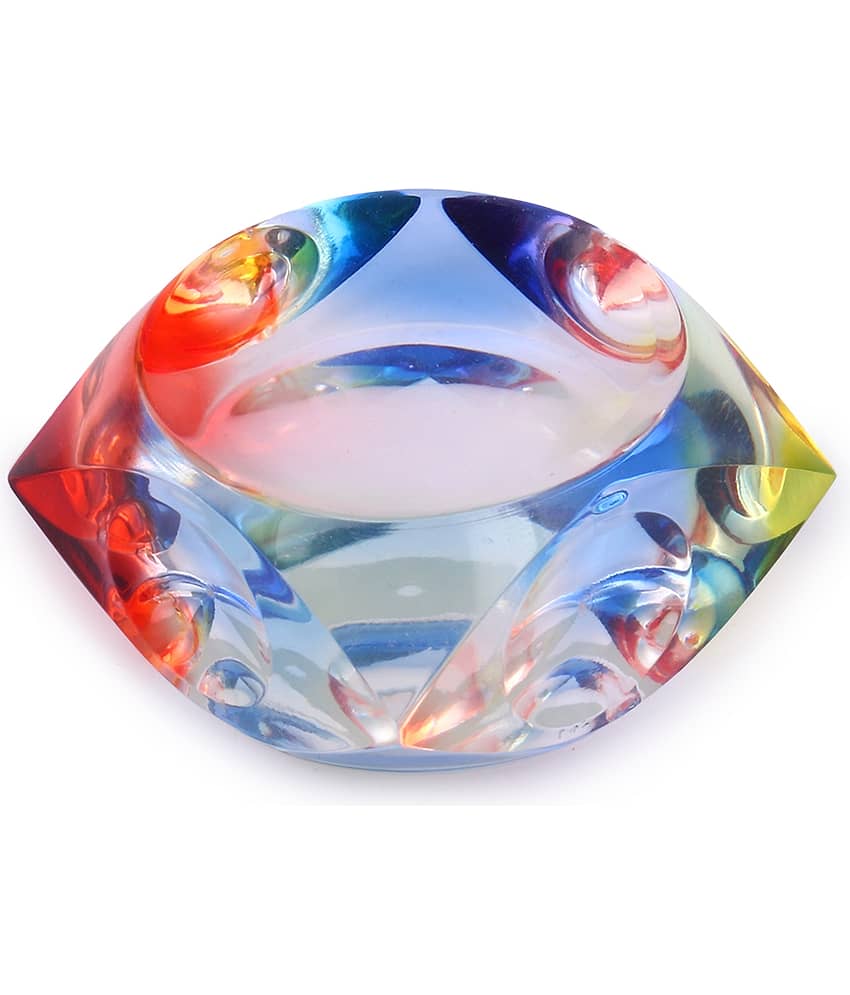 Rasper Beautiful Multicolor Acrylic Paperweight Stylish Rainbow Paper Weight for Office Study Table Gifting Multipurpose Paper Weight (2x2x1.25 Inches)