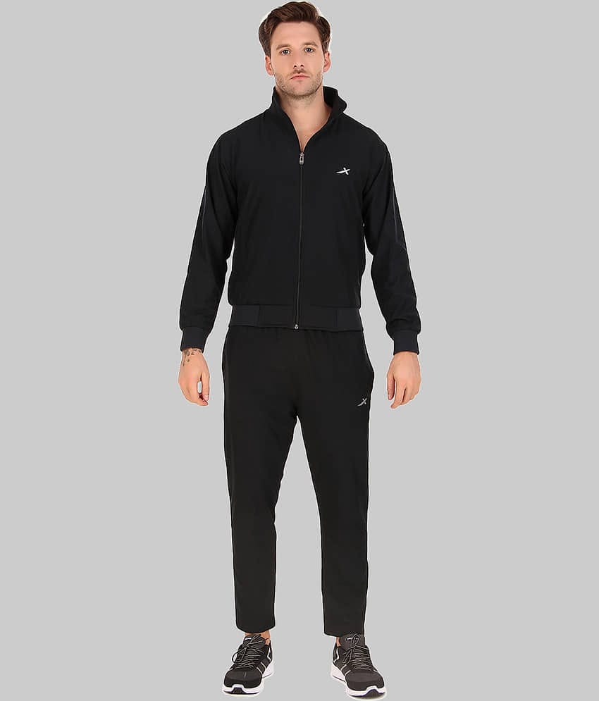 Vector X - Black Polyester Regular Fit Men's Tracksuit ( Pack of 1 )