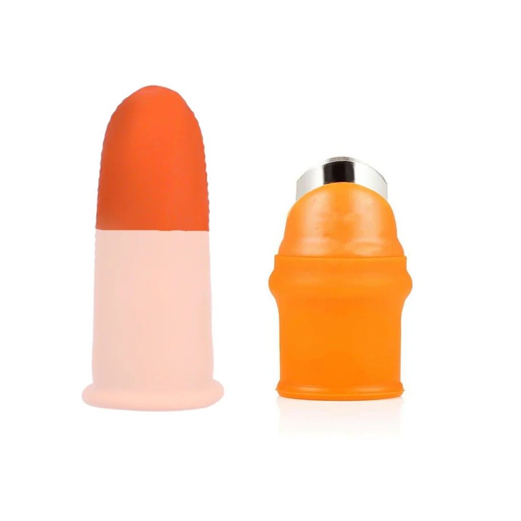 V Thumb Cutter with Box - Handy Peeler for Fruits & Vegetables, Kitchen Tool for Home & Office Use (Orange)