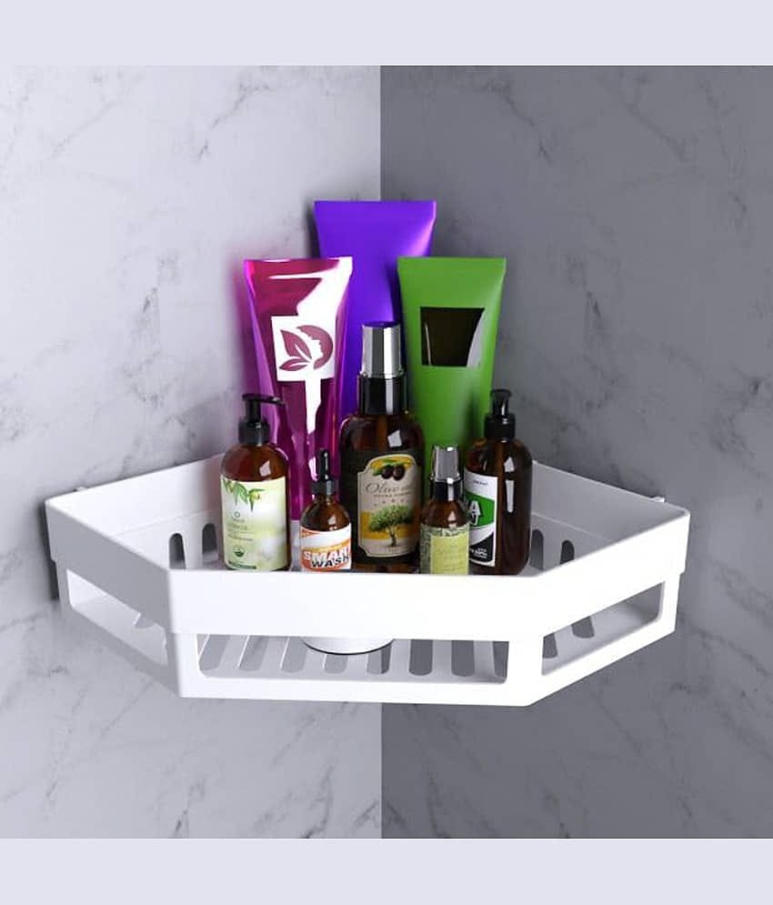 GEEO - White Plastic Storage Racks ( Pack of 1 )