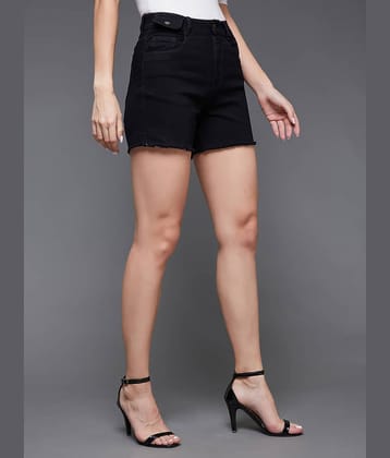 Miss Chase Denim Hot Pants - Black