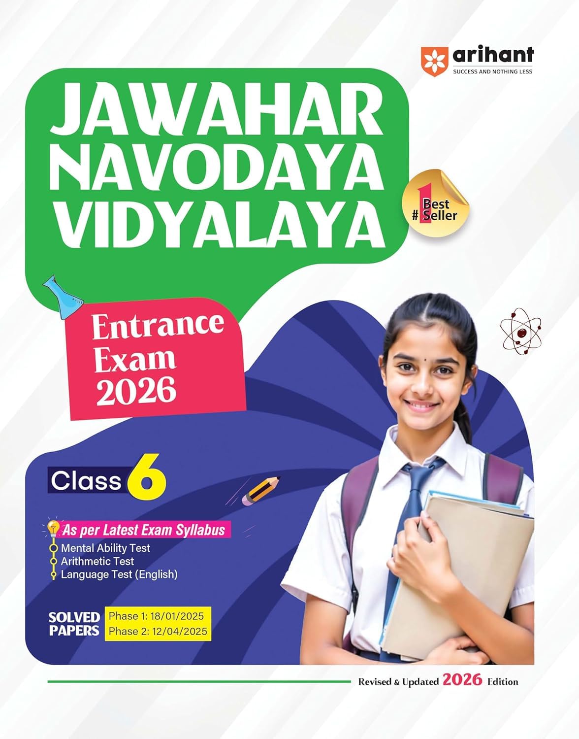Arihant Jawahar Navodaya Vidyalaya Entrance Exam Guide 2026, Class 6, with Solved Papers and Latest Syllabus [Paperback] Arihant
