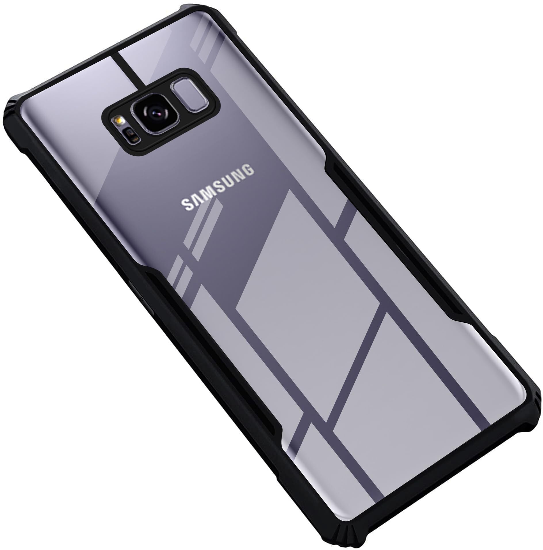 PLUGTECH Slim Shockproof Case | Matte Black Soft | Drop Protection | Precise Cutouts | Premium Mobile Cover for Samsung Galaxy S8