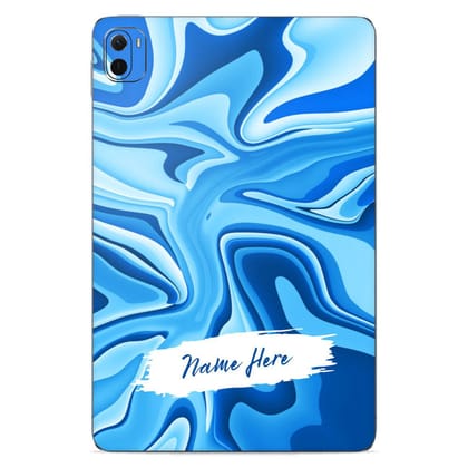 Wrapcart Blue Waves Custom Name Vinyl Skin for Xiaomi Pad 5