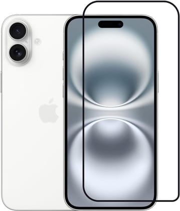 PLUGTECH Advanced Tempered Glass With Anti-Explosion 9H Hardness Edge-To-Edge Coverage Screen Guard for iPhone 16 PLUS