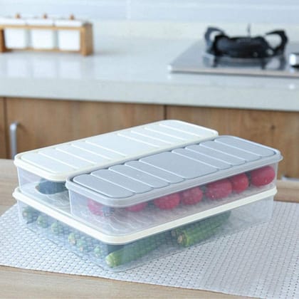 Wholesale Item - VEGETABLE FRUITS FRESH ORGANIZER STORAGE BOX WITH LID(SET OF 3) REFRIGERATOR - MOQ 16 Pieces