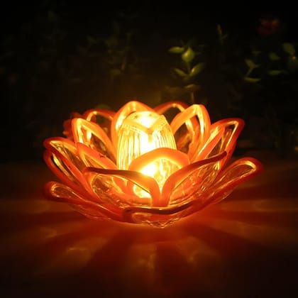 Set of 6 Lotus Shaped LED Flameless Decorative Candles