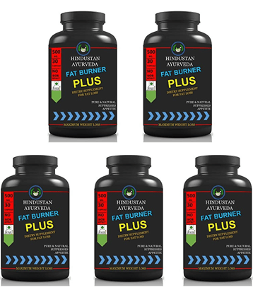 Hindustan Herbal FAT BURNER PLUS 0.5 kg Unflavoured Pack of 5