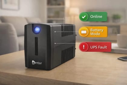 Enter E-U740 UPS 240 V Line-Interactive Tower Model UPS with Overload Protection 3 Outlet Plugs