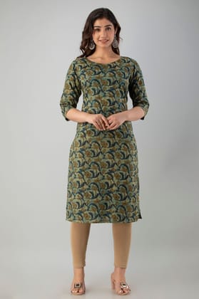 Rekha fashion_Stylish Cotton Printed Olive Green Petite Kurti Rekha fashion_Stylish Cotton Printed Olive Green Petite Kurti