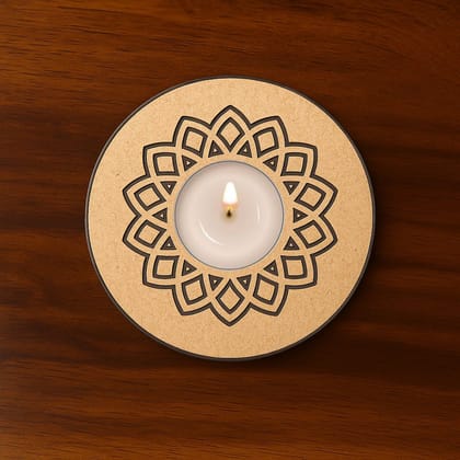 Dbeautify's Round MDF T-Light Candle Holder