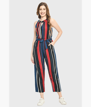 PREEGO - White Crepe Regular Fit Women's Jumpsuit ( Pack of 1 )