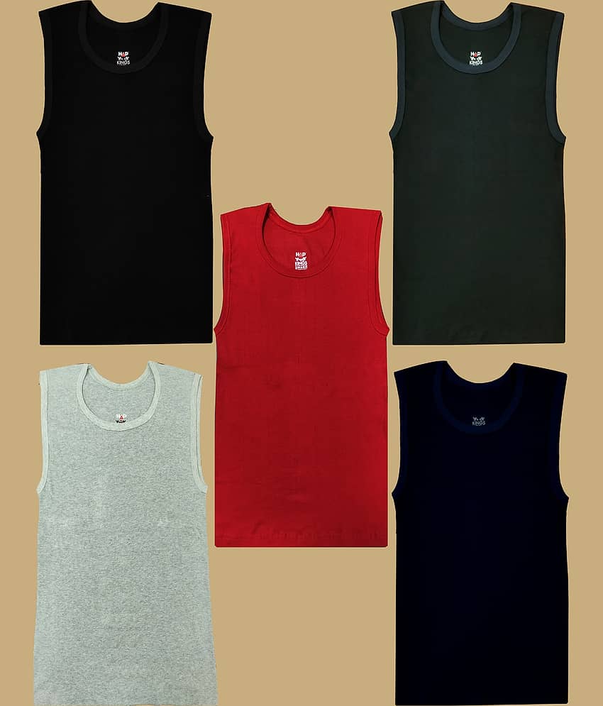 Hap Kings Pack of 5 Boys Cotton ( Multi Color )