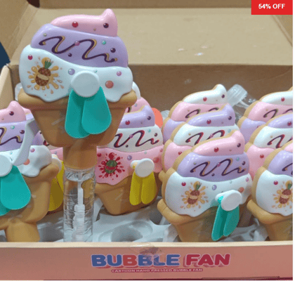 Esmi- *IceCream Manual Fan With Bubble*