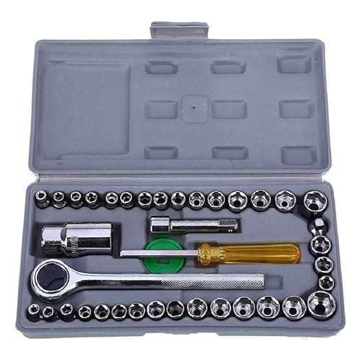 40 in 1 Pcs Tool Kit & Screwdriver and Socket Set | 40-Piece Bit & Socket Set (MULTI COLOR)