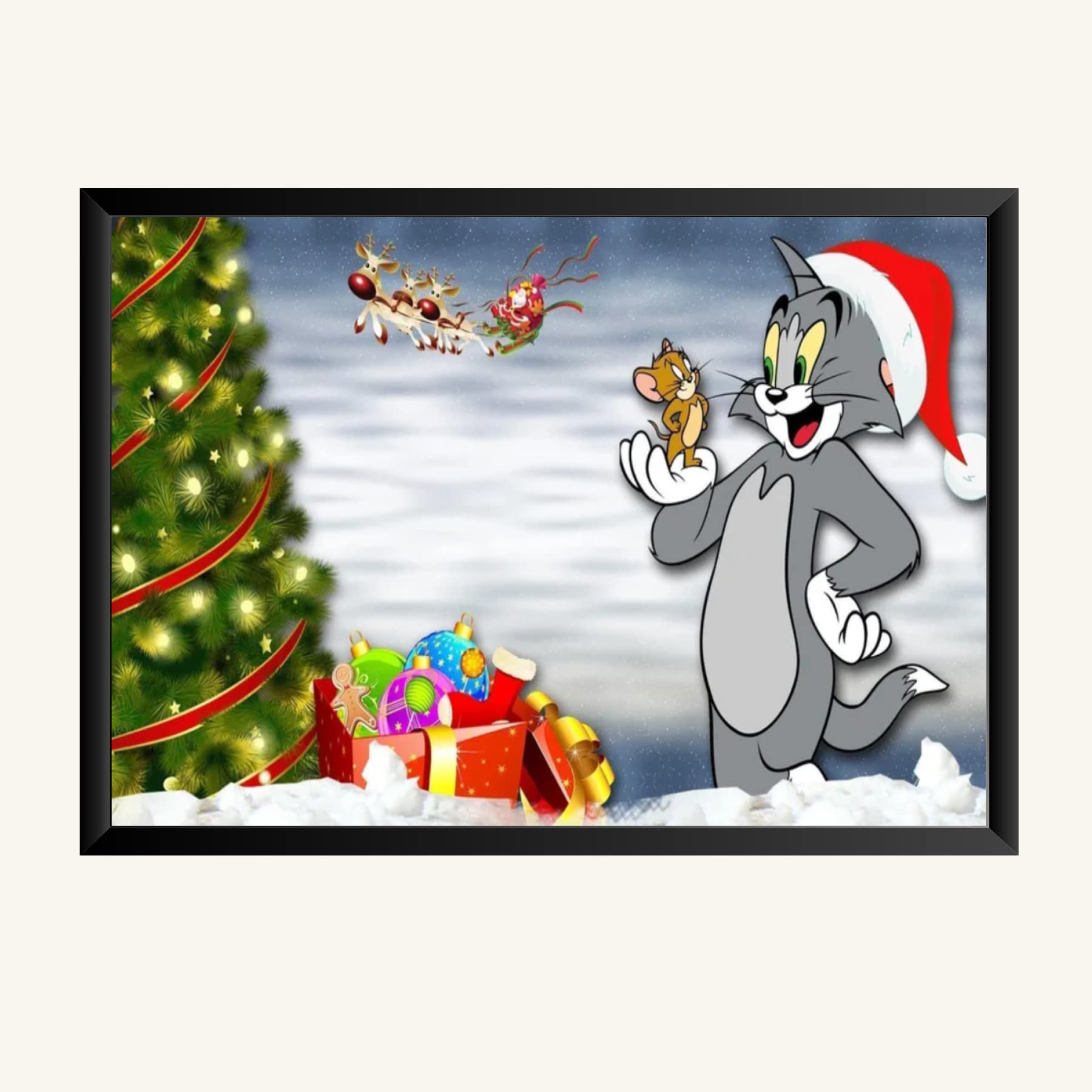 NOKKES Tom And Jerry Photo Frame Wall Poster 8X12 In Printed Poster Photo Paper 300Gsm Photo Frame For Wall Decoration _39