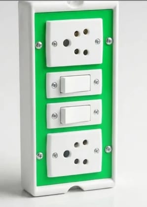 Extension Switch Board With 2 Sockets and 2 Switches (10ft Cable ) Heavy Duty Wall-mount Switch Plate for Home, Office