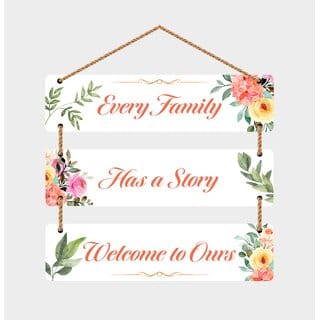 Homeberry Every Family Has A Story Welcome To Ours Wall Hanging