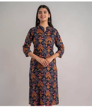 MAUKA - Multicolor Rayon Women's Straight Kurti ( Pack of 1 )