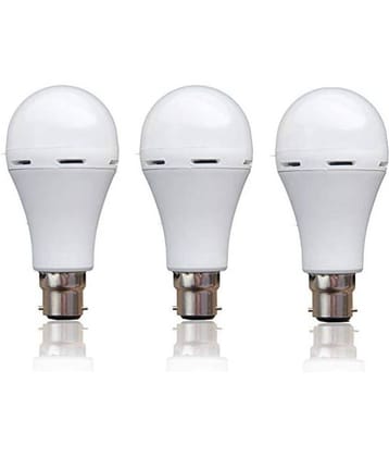 Vizio 9W Emergency Light Rechargeable Bulbs White - Pack of 3