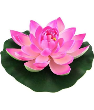 Green plant indoor Lotus Pink Floating Flowers - Pack of 1