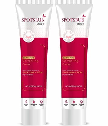 Leeford Spotsrub Face Cream with 2% Kojic Acid and Vitamin C for dark spots correction (15g x 2)