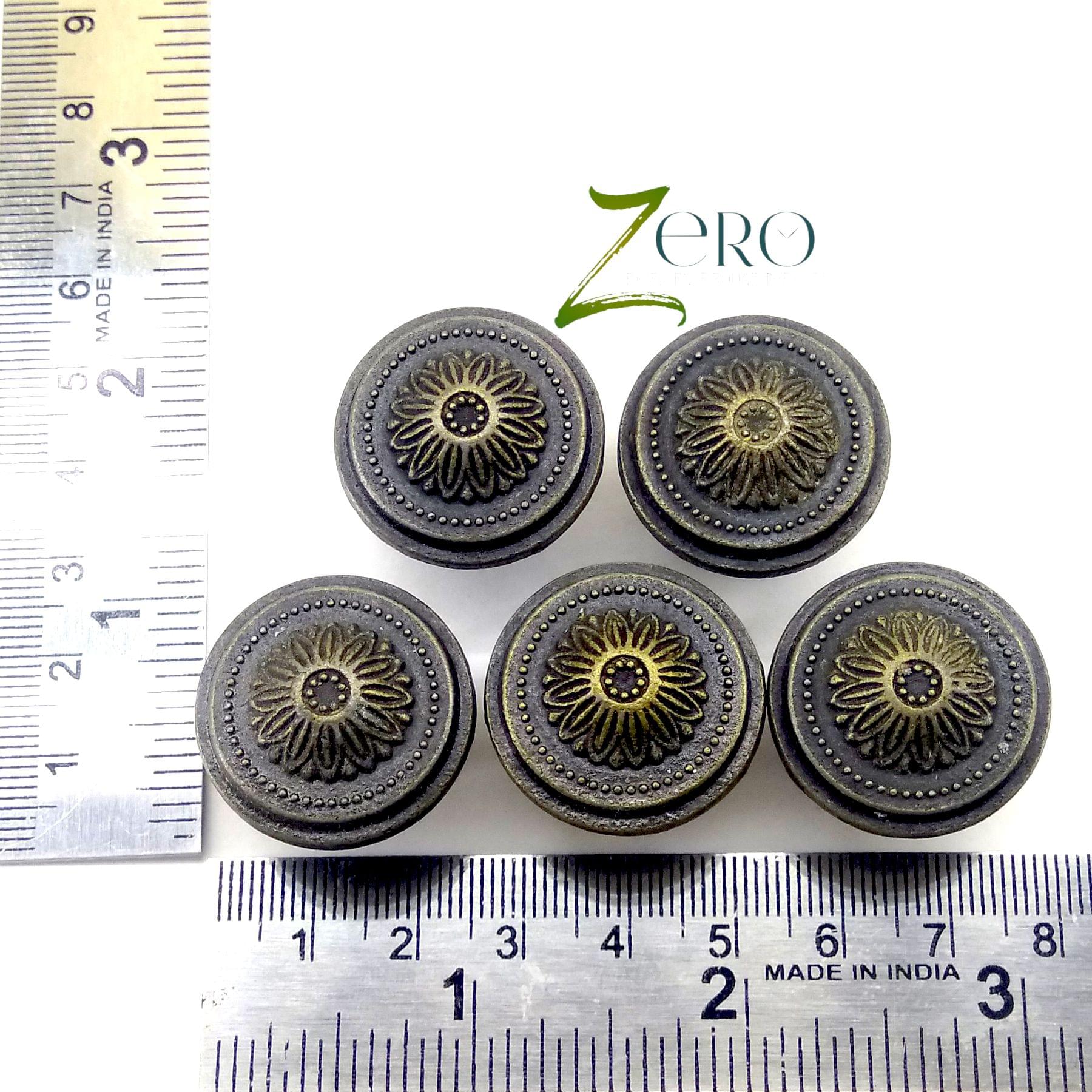 Brand Zero Vintage Metal Charms - Knobe Design 2 - Pack of 5 Pcs - 25mm*18mm