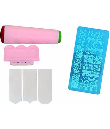 FOK Scrapper And Manicure Art Sticker Nails 1 no.s Art Combo Random Design Stamping Image Plate