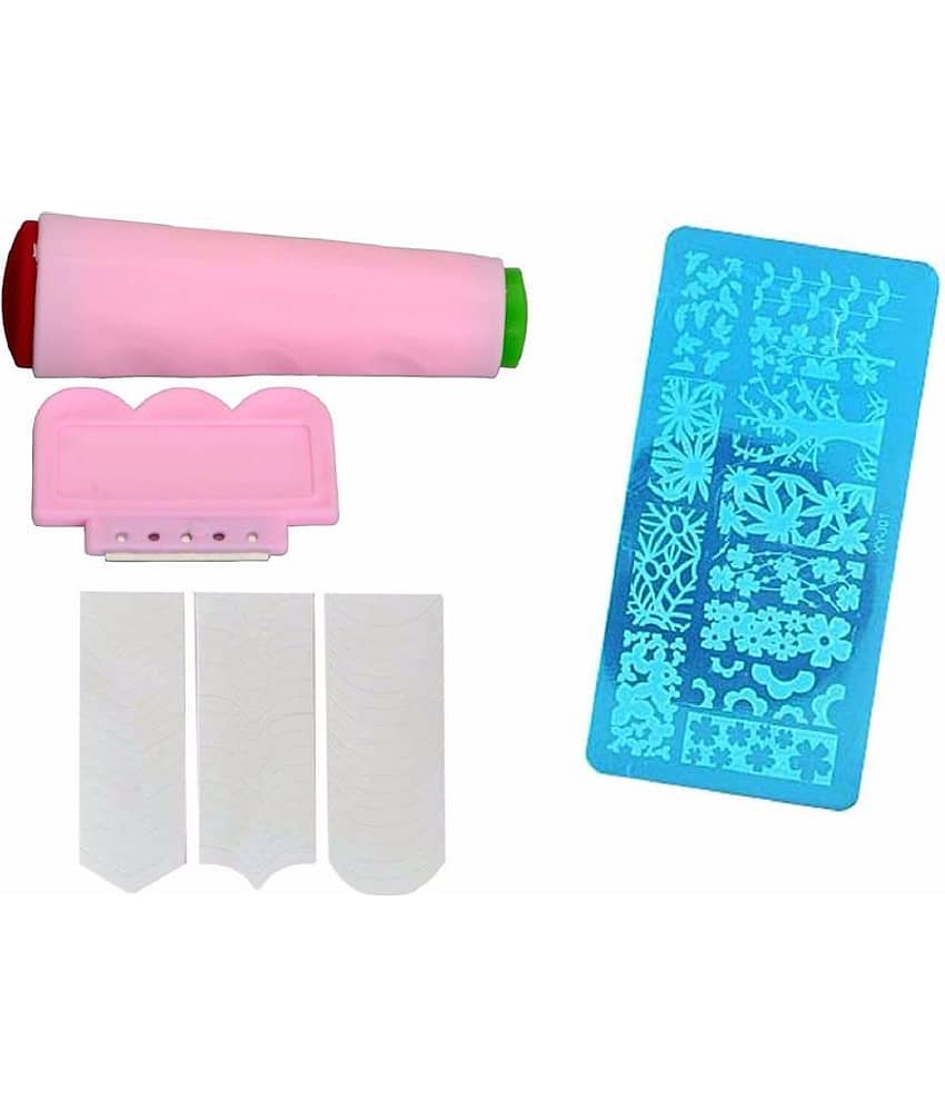 FOK Scrapper And Manicure Art Sticker Nails 1 no.s Art Combo Random Design Stamping Image Plate