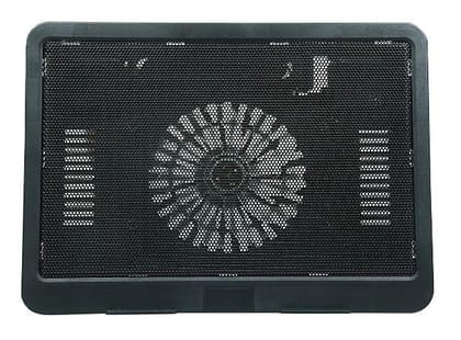 Laptop Cooling Pad with USB Connector, LED Light, Silent Operation,Retractable Stand for (39.37cm) 15.5 inch Notebook , Laptops (Black)