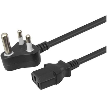 ABC (ANY BODY CAN CONNECT) 3M Black 3 Pin Desktop Power Cable with 18 AWG & 700W Heavy Duty Universal Power Cable Replacement for Charger Adapter Power Cord for Desktop / SMPS Power Supply / Monitor / Printer / Electric Kettle / TV / All Gaming Computer