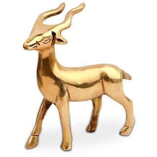 Majestic Brass Deer Figurine for Home Decoration A Symbol of Grace (3.5 Inch)