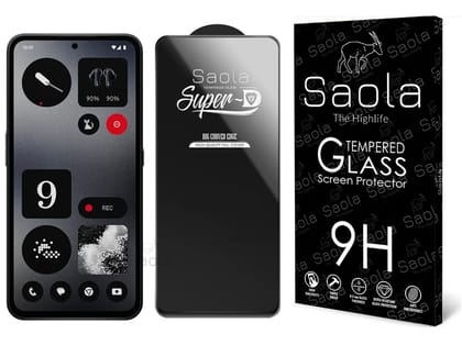 Saola® HD+ Oleophobic Tempered Glass For Nothing CMF Phone 1 (PACK OF 1) with Free Installation Kit. Full screen Coverage. Free Replacement If Received Damaged - 6.7 inch Saola® HD+ Oleophobic Tempered Glass For Nothing CMF Phone 1 (PACK OF 1) with Free 