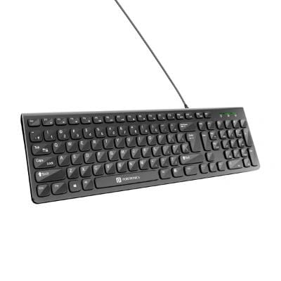 Portronics KI-PAD 2 Wired Keyboard with Gaming Mode, 104 Keys, 1.5M Cable, Ergonomic Keys, Plug & Play (Black)