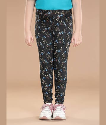 StyleStone Pack of 1 Girls Cotton Blend Leggings ( Black )