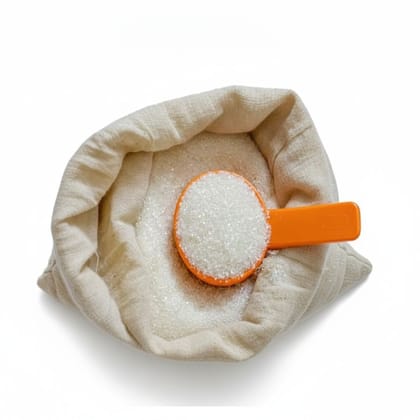 Refined White Sugar - 1 kg - One cloth pouch with 1kg sugar