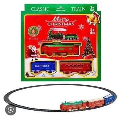Christmas Train Set for Kids  Battery Operated Holiday Train with Engine, Coaches & Easy Snap Track, Ideal Tree Decoration & Gift Toy